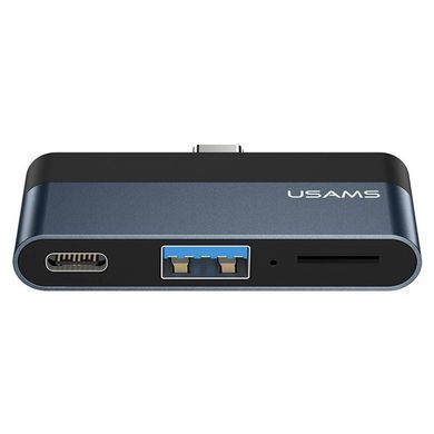 USB-хаб Usams US-SJ491 Mini HUB USB Type-C Black (SJ491HUB01) [605137]