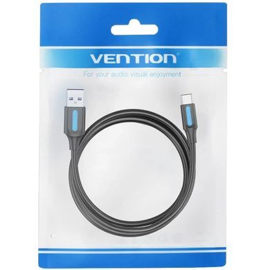 Кабель USB 2.0 AM-Type-C M, 0.5 м, 100W PVC чорний Vention (CORBD) [402426]