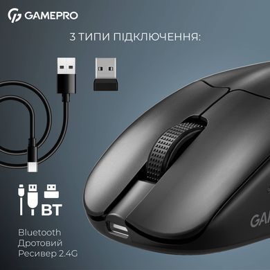 Миша бездротова GamePro Asgard Surt Black (GM017B) [612277]
