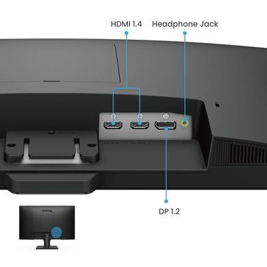 Монітор TFT 23.8" BenQ GW2490, IPS, 100Hz, 2хHDMI, DP, колонки, чорний (9H.LLSLB.QBE) [404148]