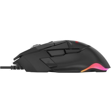 Мишка XTRIKE ME, ігрова 12800dpi., 9кн., RGB, високий профіль, чорна (GM-520) [401273]