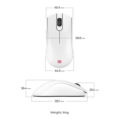 Комп'ютерна миша ZOWIE FK2‑DW WHITE (9H.N4MBE.A3E) [305438]