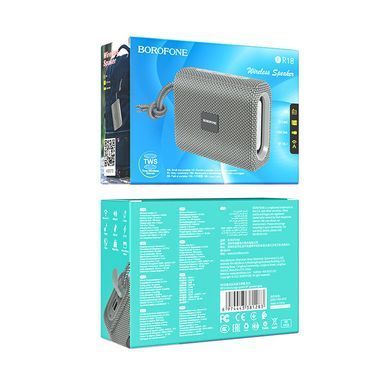 Портативна колонка BOROFONE BR18 Encourage sports BT speaker Grey (6974443381283) [805590]