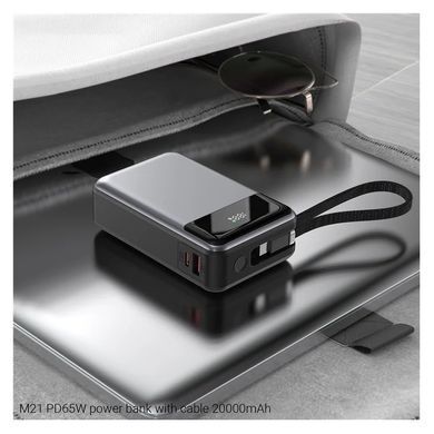 Зовнішній акумулятор ACEFAST M21 PD65W power bank with cable 20000mAh Black (6974316283898) [806550]