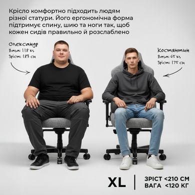 Крісло для геймерів Anda Seat Kaiser 3E Size XL Black (AD23YC-XL-09-B-CF-B01) [615829]
