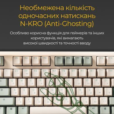 Клавіатура Ducky One 3 Cherry MX Speed Silver UA USB Matcha Cream (DKON2108-PUAPXМAEGGC1) [614124]