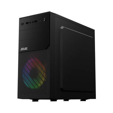 Корпус 2E Basis RD850 без БЖ 1xUSB3.0, 2xUSB2.0, 1x120мм ARGB, VGA 290мм, Metal Side Panel, mATX, чорний (2E-RD850) [109539]