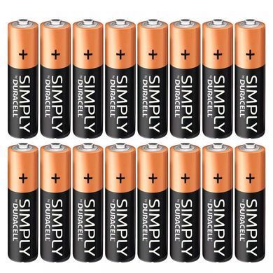 Батарейка Duracell Simply LR6/AA (16шт) (5000394129733) [806125]