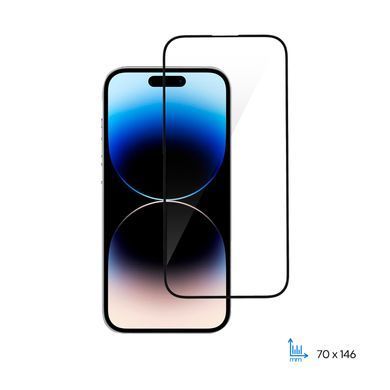 Захисне скло 2E для iPhone 14 Pro, 2.5D FCFG, (1 Pack), чорна рамка (2E-IP-14P-6.1-SMFCFG-BB) [103110]
