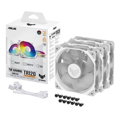 Вентилятор Asus TUF Gaming TR120 ARGB Reverse Triple Pack White (90DA00D3-B09020) [609096]