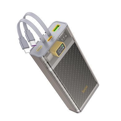 Зовнішній акумулятор HOCO J104A Discovery edition 22.5W fully compatible power bank with cable(20000mAh) Gray (6931474788962) [806310]
