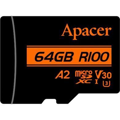 Карта пам`ятi MicroSDXC 64GB UHS-I/U3 Class 10 Apacer + SD адаптер (AP64GMCSX10U8-R) [608078]