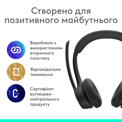 Гарнітура Logitech Zone 300 Wireless Headset BT Black (981-001407) [203272]