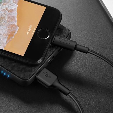 Кабель HOCO X25 USB to iP 2A, 1m, PVC, PVC connectors, Black (6957531080107) [805229]