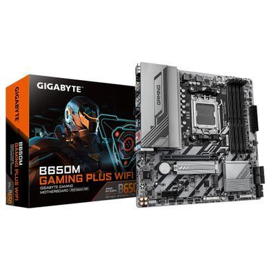 Материнська плата GIGABYTE B650M GAMING PLUS WF sAM5 B650 4xDDR5 M.2 HDMI DP Wi-Fi BT mATX (B650M_GAMING_PLUS_WF) [110773]