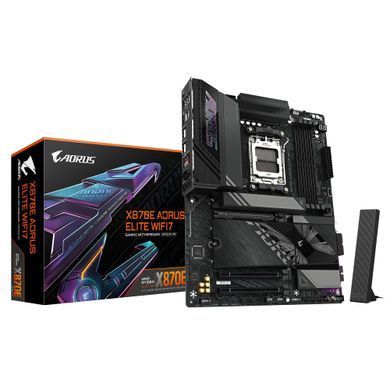 Материнська плата GIGABYTE X870E A ELITE WIFI7 sAM5 X870 4xDDR5 M.2 HDMI Typc-C ATX (X870E_A_ELITE_WIFI7) [111662]