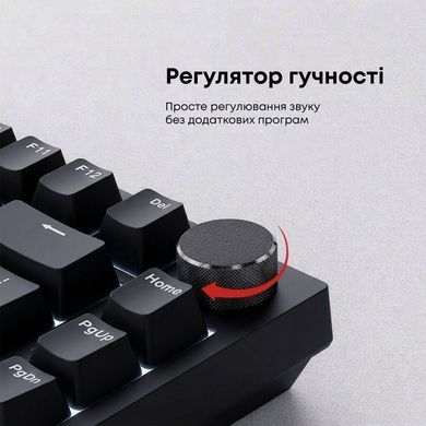Клавіатура Ajazz AK820 Red Switch Black USB-C (AK820-R-B) [619473]