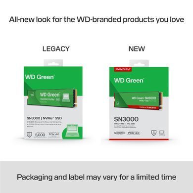 Твердотільний запам&rsquo;ятовувальний пристрій накопичувач (SSD) G4 M.2 NVME 2TB GREEN SN3000 SANDISK (WDS200T4G0E) [501445]