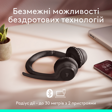 Гарнітура Logitech Zone 300 Wireless Headset BT Black (981-001407) [203272]