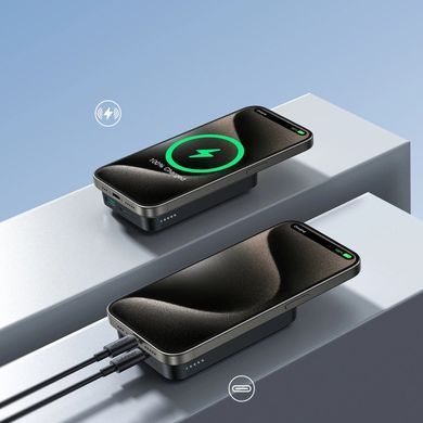 Універсальна мобільна батарея Joyroom Magnetic Wireless JR-W020 10000mAh 20W Black (6941237118455) [617008]