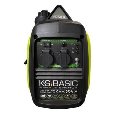 Генератор бензиновий інверторний Konner&Sohnen KSB 22i S, 230В, 2.0кВт, ручний запуск, 15.6кг (KSB22IS) [105927]