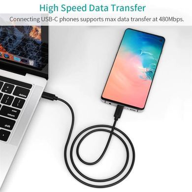 Кабель Choetech USB Type-C - USB TypeC (M/M), 0.5 м, Black (CC0001) [604000]