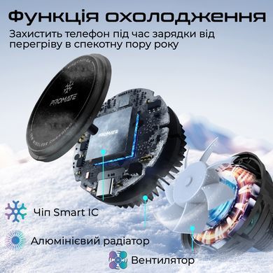 Бездротовий зарядний пристрій Promate MagSafe Black (magchill-ga) [603339]