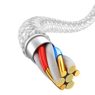 Кабель Baseus Dynamic Series Fast Charging Data Cable USB to iP 2.4A 1m White (CALD000402) [804381]