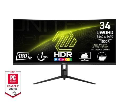 Монітор MSI 34" MAG 342CQR-E2 2xHDMI, DP, Audio, VA, 3440x1440, 21:9, 180Hz, 1ms, sRGB 119%, CURVED, FreeSync, HAS (9S6-3DB64H-068) [112330]
