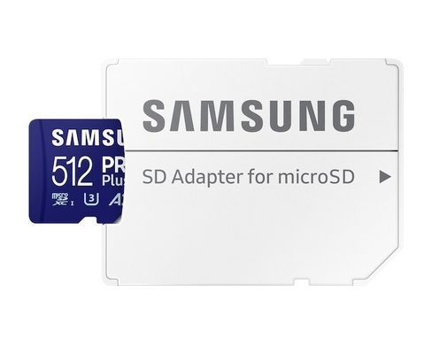 Карта пам`яті MicroSDXC 512GB UHS-I/U3 Class 10 Samsung Pro Plus R180/W130MB/s + SD-адаптер (MB-MD512SB/WW) [615551]