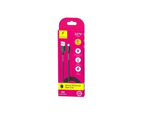 Кабель SkyDolphin S27V Spring Anti-Brake USB - micro USB (M/M), 1 м, Black (SDUSB-000613) [604244]