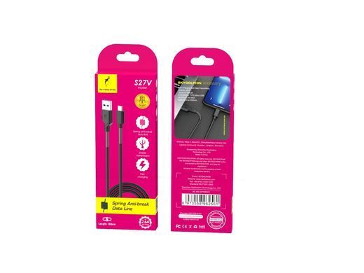 Кабель SkyDolphin S27V Spring Anti-Brake USB - micro USB (M/M), 1 м, Black (SDUSB-000613) [604244]