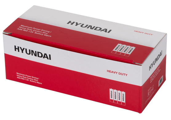 Батарейка HYUNDAI R03 AAA Shrink 4 Heavy Duty (HT7007007) [203712]