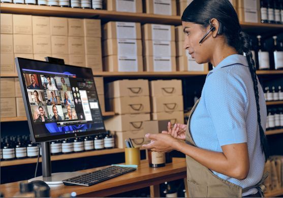 Комп'ютер персональний моноблок HP ProStudio 4-G1i 23.8" FHD IPS AG, Intel U7-265T, 16GB, F512GB, UMA, WiFi, 3р, кл+м, Win11P, чорний (CW5N3EA) [114757]