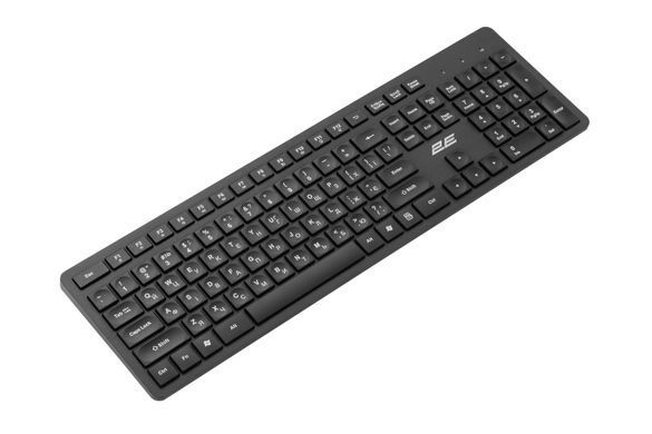 Клавіатура мембранна 2E KS260 106key, WL, EN/UK, чорний (2E-KS260WB) [103563]
