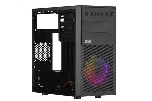 Корпус 2E Basis RD850 без БЖ 1xUSB3.0, 2xUSB2.0, 1x120мм ARGB, VGA 290мм, Metal Side Panel, mATX, чорний (2E-RD850) [109539]