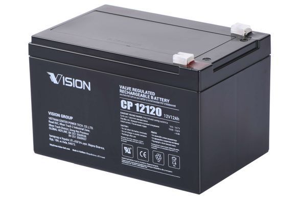 Акумуляторна батарея Vision CP, 12В, 12А&bull;год, AGM (CP12120) [112227]