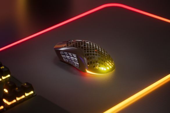 Мишка SteelSeries Aerox 9 Wireless RGB, 18000dpi., 18кн. Black (62618) [401314]