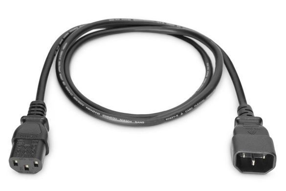 Кабель живлення DIGITUS C13 > C14, 1.2м, чорний (AK-440201-012-S) [108526]
