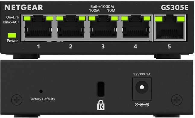 Комутатор NETGEAR GS305E 5xGE, WebSmart (GS305E-100PES) [104954]