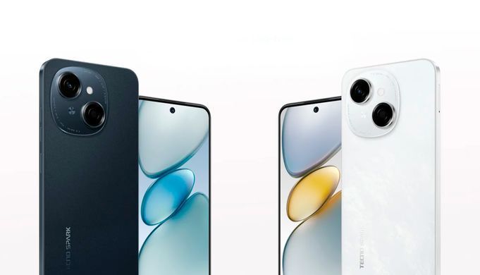 Смартфон TECNO Spark Go 1 (KL4) 6.67" 4/64ГБ, 2SIM, 5000мА&bull;год, Glittery White (4894947036453) [11261]