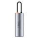 USB-хаб Baseus Metal Gleam Series 7-Port HUB Space Grey （Type-C to HDMI4K@60Hz*1+USB3.0*3+PD*1+SD/TF*1) (B00030708811-00) [802750], фото 4