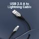 Кабель Vention USB 2.0 A to Lightning Cable 2M Gray Aluminum Alloy Type (LABHH) [802302], фото 2