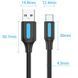 Кабель USB 2.0 AM-Type-C M, 0.5 м, 100W PVC чорний Vention (CORBD) [402426], фото 4