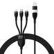 Кабель Baseus Flash Series Ⅱ Two-for-three Charging Cable U+C to M+L+C 100W 1.2m Black (CASS030101) [802611], фото 1