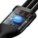 Кабель Baseus Flash Series Ⅱ Two-for-three Charging Cable U+C to M+L+C 100W 1.2m Black (CASS030101) [802611], фото 5