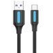 Кабель USB 2.0 AM-Type-C M, 0.5 м, 100W PVC чорний Vention (CORBD) [402426], фото 2