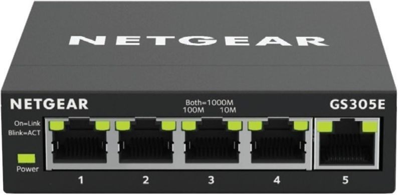 Комутатор NETGEAR GS305E 5xGE, WebSmart (GS305E-100PES) [104954]
