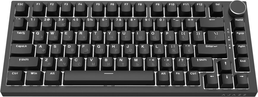 Клавіатура Ajazz AK820 Red Switch Black USB-C (AK820-R-B) [619473]