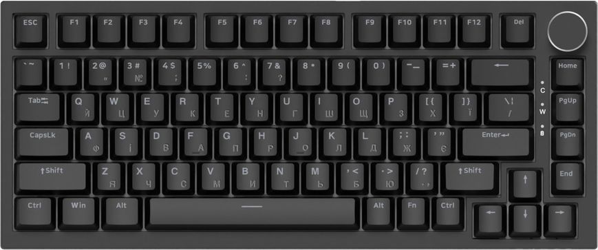 Клавіатура Ajazz AK820 Red Switch Black USB-C (AK820-R-B) [619473]